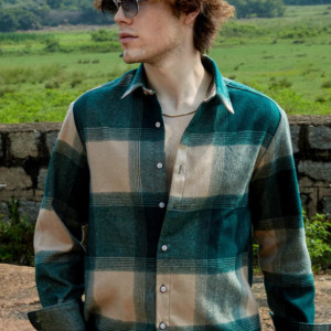 Vignette-Checkered Oversized Shirt
